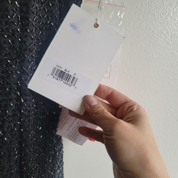 Mac Duggal, Hand Beaded Midi Cocktail Dress, Black, Size 2, NWT - Picture 9 of 13